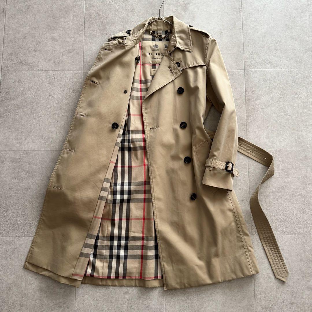 バーバリー　ケンジントン　トレンチコート　ノバチェック3　38　 ハニーベージュ