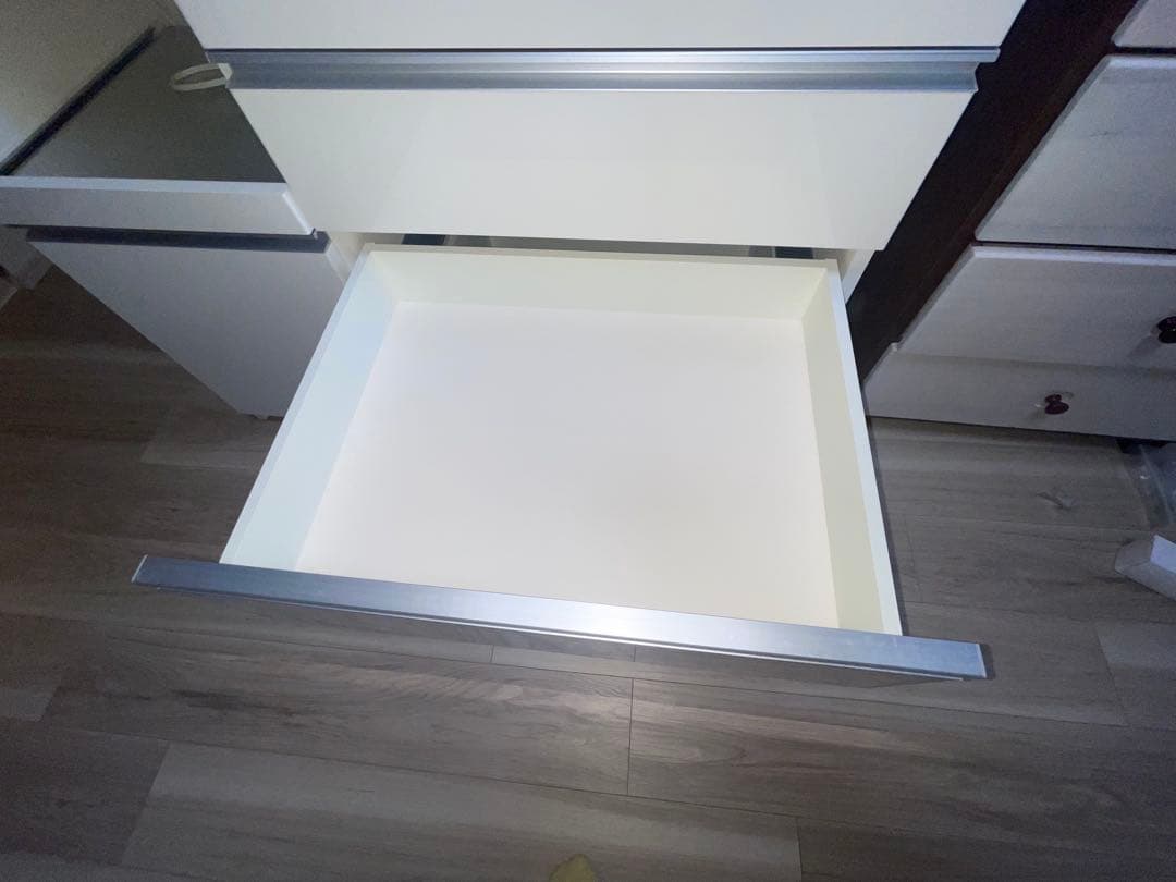 【超美品・取説あり】パモウナ ホワイト食器棚・キッチンカウンター 幅100cm