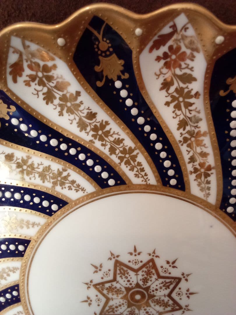 イギリス スポ—ド キャビネットプレ—ト ２枚 ( ペア ) 1887年