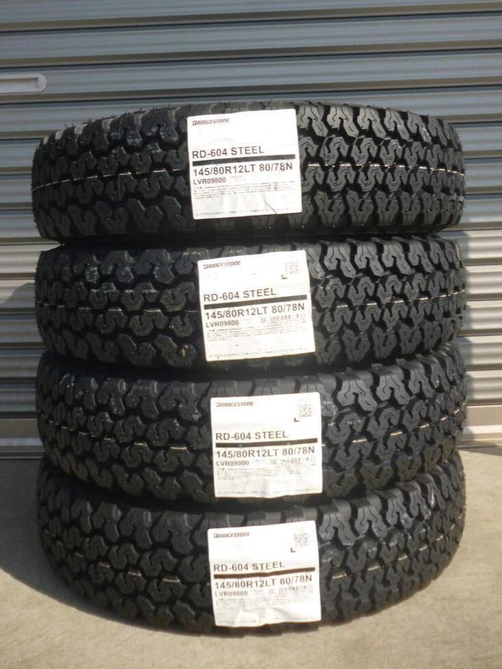 全国送料込☆2025年製ブリヂストンRD604☆145/80R12☆4本セット