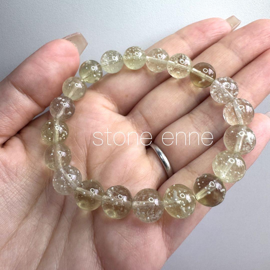 セール　天然石　ブレスレット　リビアングラス　⚠︎サイズup不可　鑑定書つき