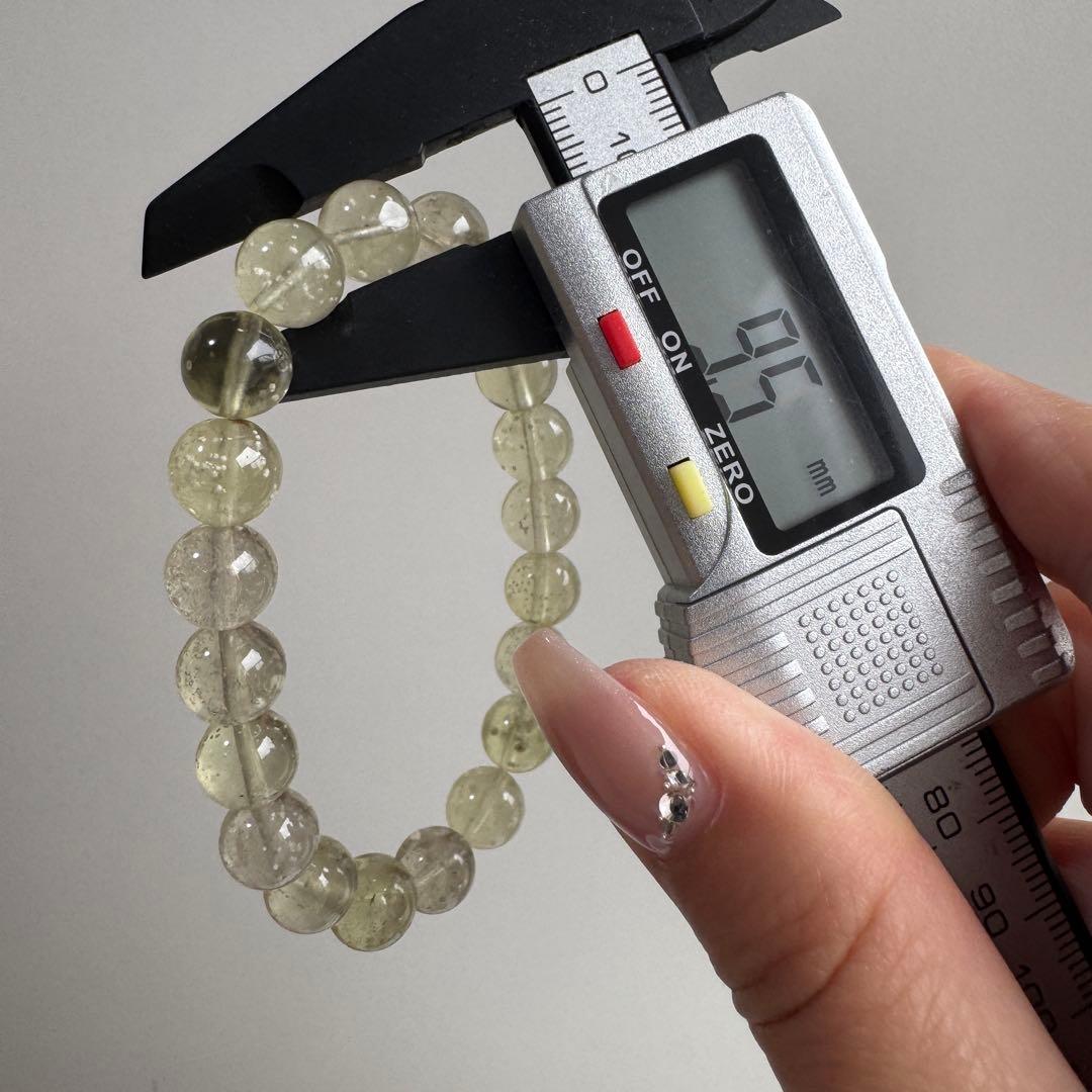 セール　天然石　ブレスレット　リビアングラス　⚠︎サイズup不可　鑑定書つき