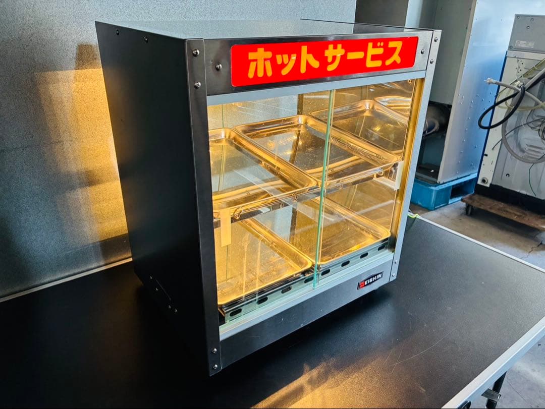 M24★エイシン★美品 業務用 中古品 両面扉 対面式 ホットショーケース