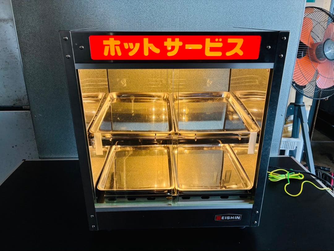 M24★エイシン★美品 業務用 中古品 両面扉 対面式 ホットショーケース