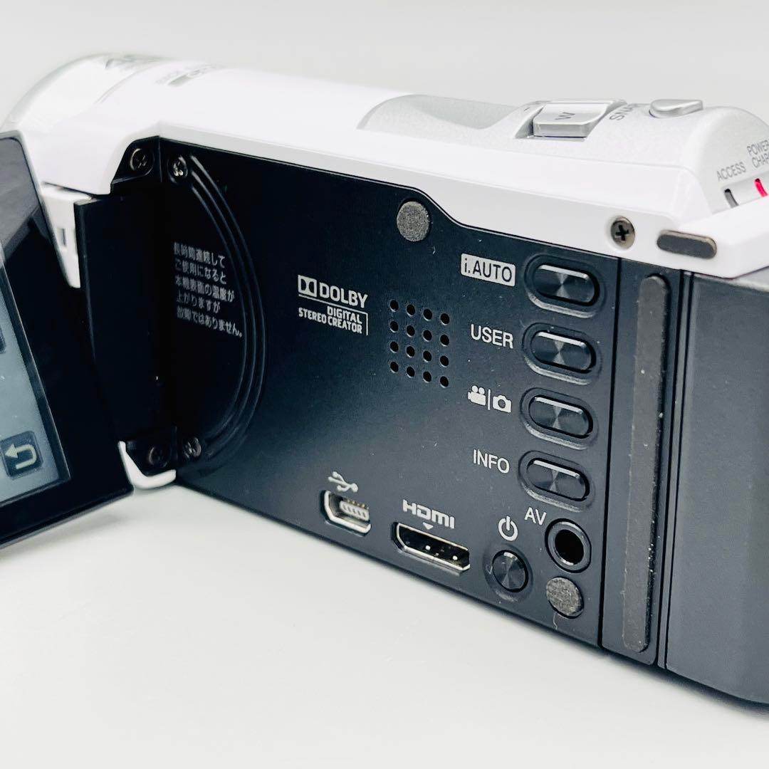 【バッグ付】美品 JVC Everio GZ-HM33 ホワイト ビデオカメラ