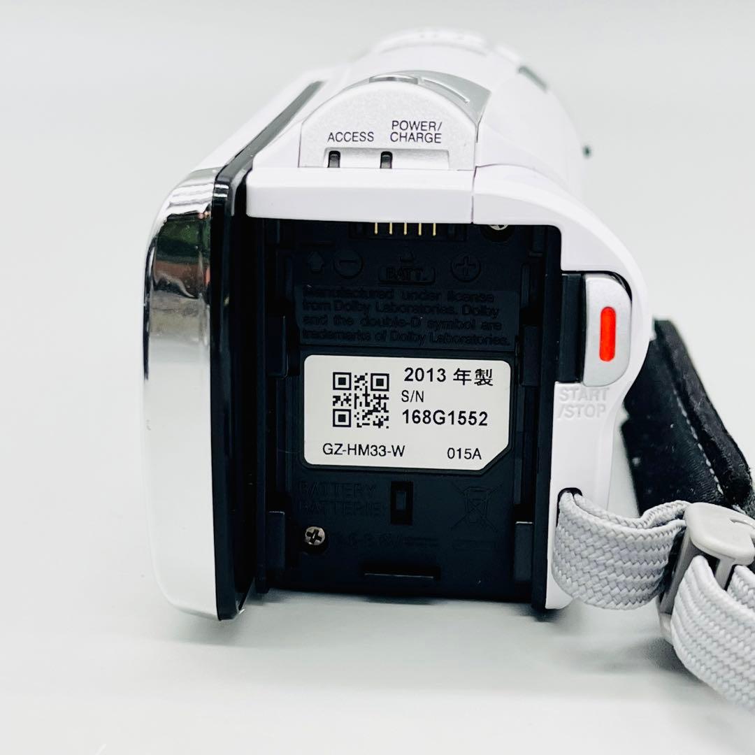 【バッグ付】美品 JVC Everio GZ-HM33 ホワイト ビデオカメラ