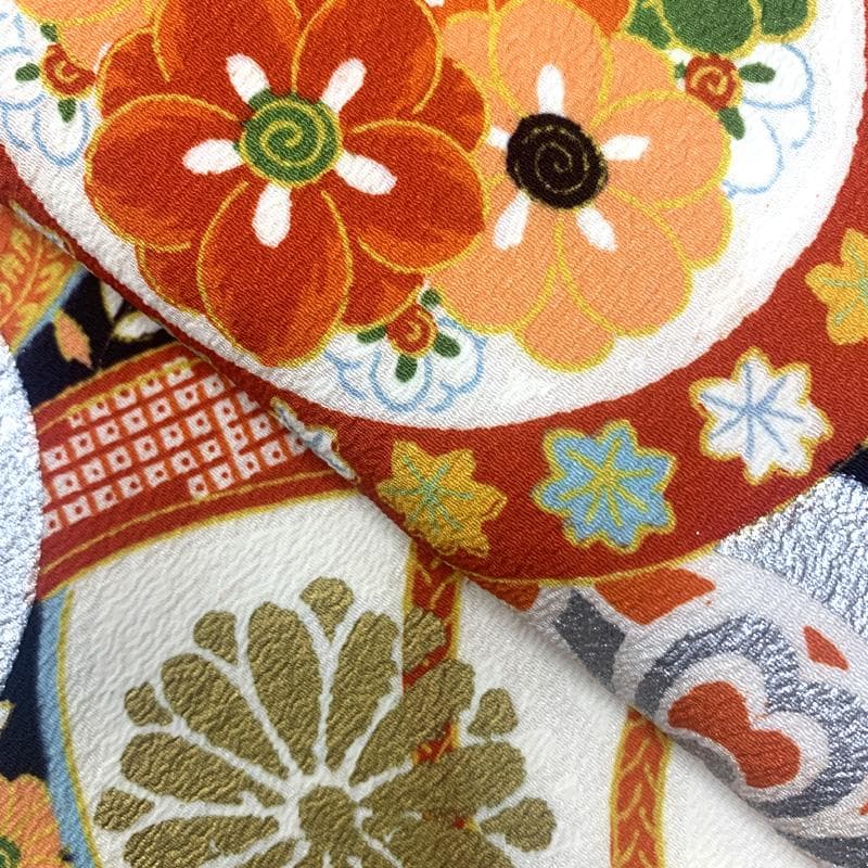 510ag19□七五三 七歳 セミアンティーク 女児 着物&袋帯(おまけ) □