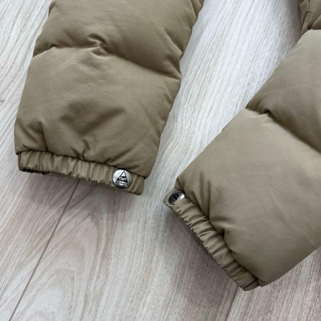 【美品】CAPE HEIGHTS ダウンコート ベージュ 袖ロゴ XS 秋冬