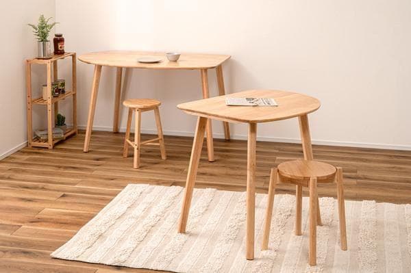 1人用 テーブル 壁寄せ おしゃれ 省スペース 角丸 HOW-001 N02