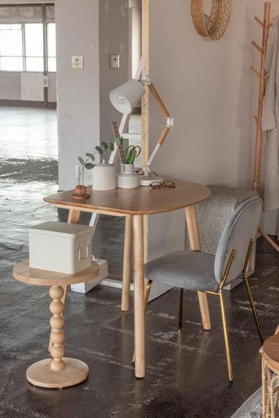 1人用 テーブル 壁寄せ おしゃれ 省スペース 角丸 HOW-001 N02