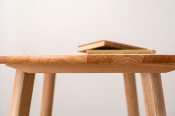 1人用 テーブル 壁寄せ おしゃれ 省スペース 角丸 HOW-001 N02