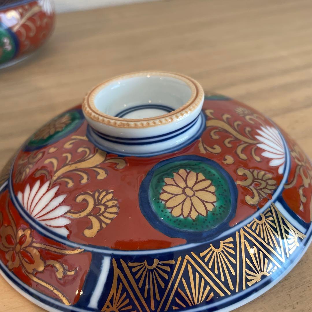 希少　有田焼　藤太郎窯　5客　蓋付き丼ぶり　どんぶり