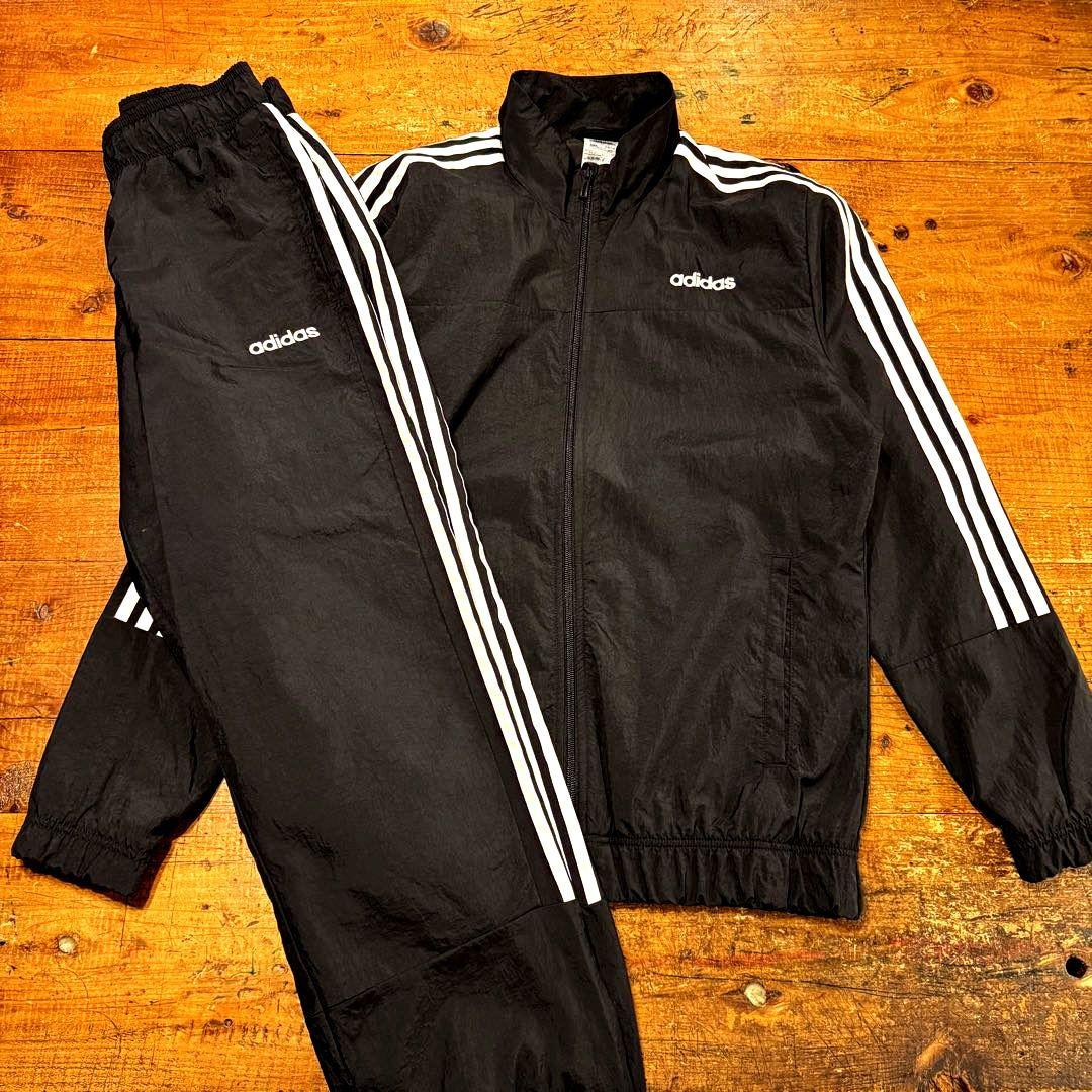 【美品】adidas ナイロン ジャージ 上下セットアップ トラックジャケット