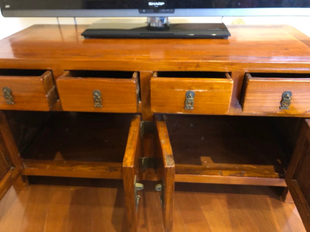 木製アンティーク　収納棚　テレビ台