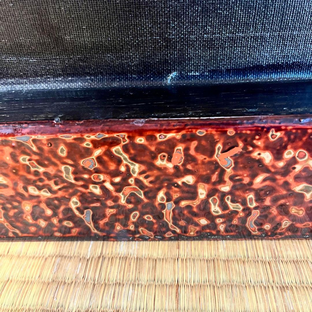 高級座卓　津軽塗　細かな細工　特徴的な脚デザイン