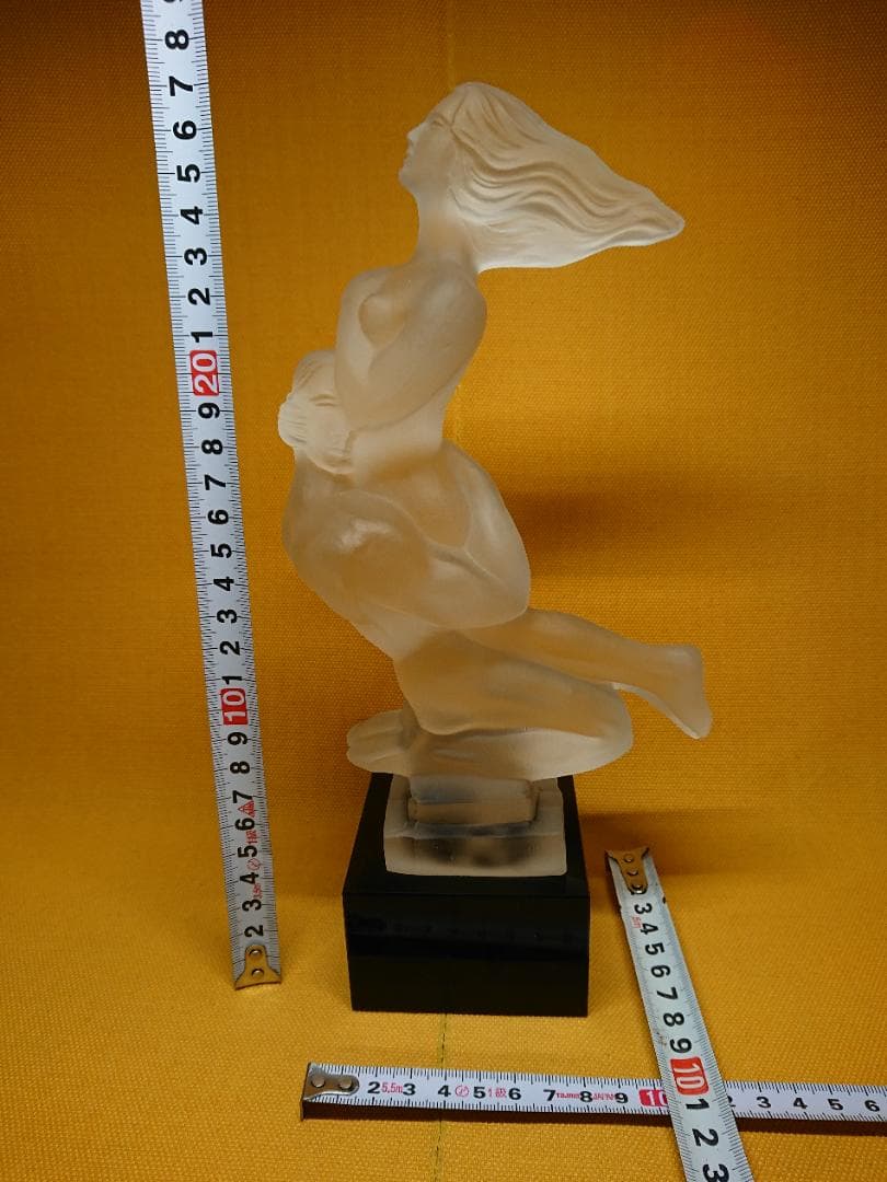 【美品】人形　ガラス　アールデコ　置物　インテリア　工芸品　美術品　A2886