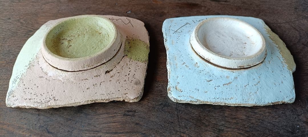 [ひろぽん] 東恩納美架さんの平皿　沖縄　やちむん