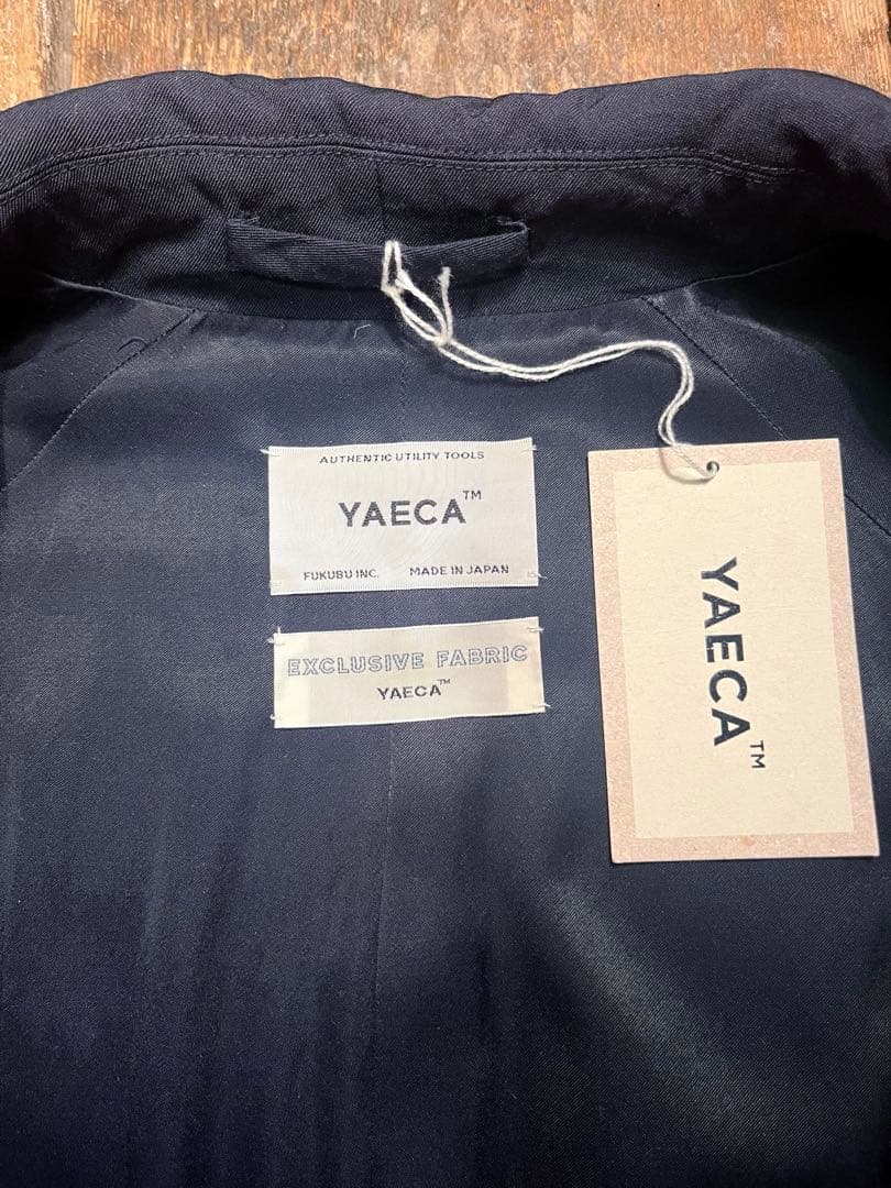 美品 YAECA ヤエカ ステンカラーコートNAVY S タグ付き
