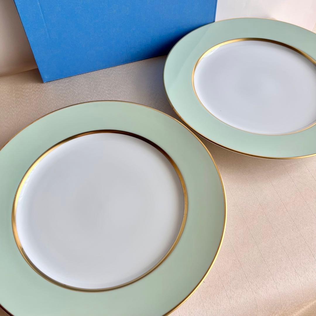 『1/31迄期間限定値引き』★シャビーシックなミントグリーンのディナー皿