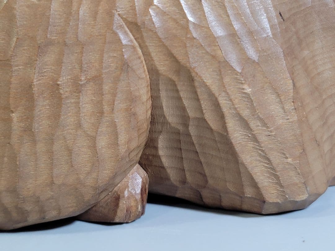 DT539 眠り猫 木彫 置物