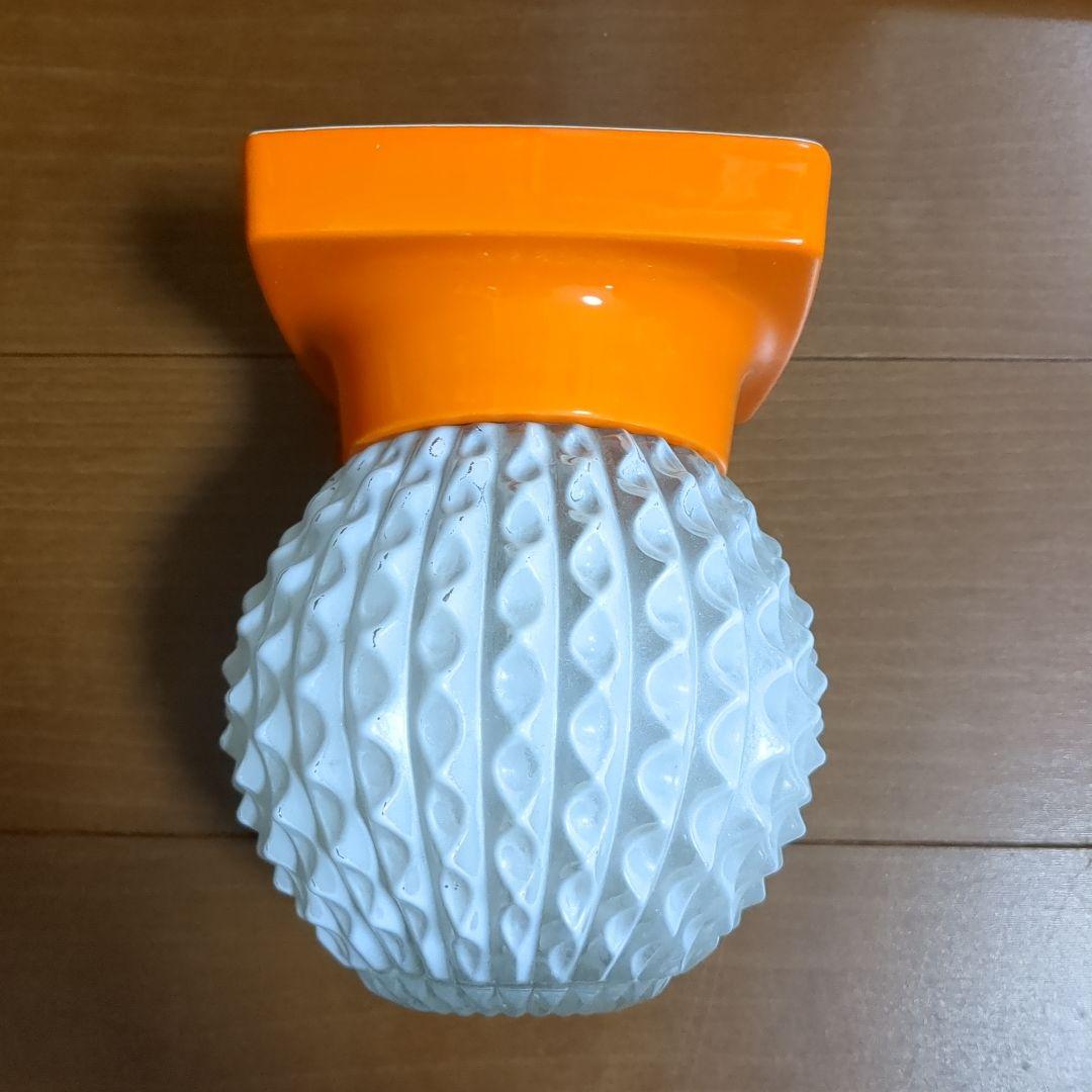 レトロポップ シェード② 電傘 電笠 乳白色 ランプシェード アンティーク 雑貨