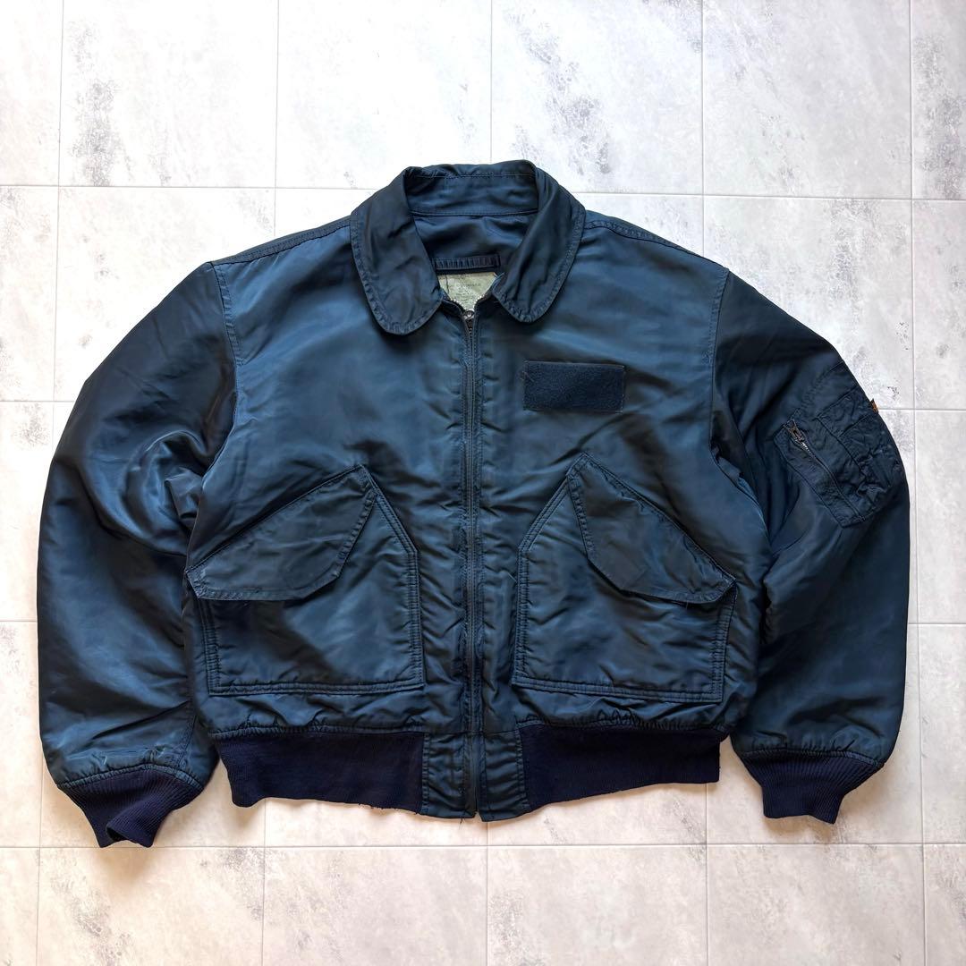 【USA製】90s アルファ CWU-45P フライトジャケット 短丈 L