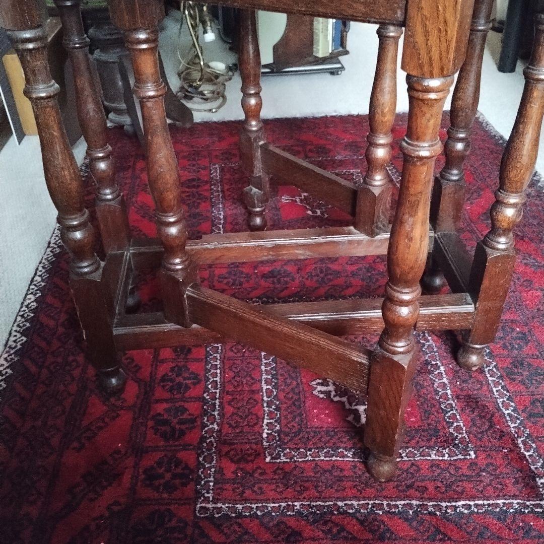 アンティーク　ゲートレッグテーブル　バタフライテーブル　イギリス　英国　小振り