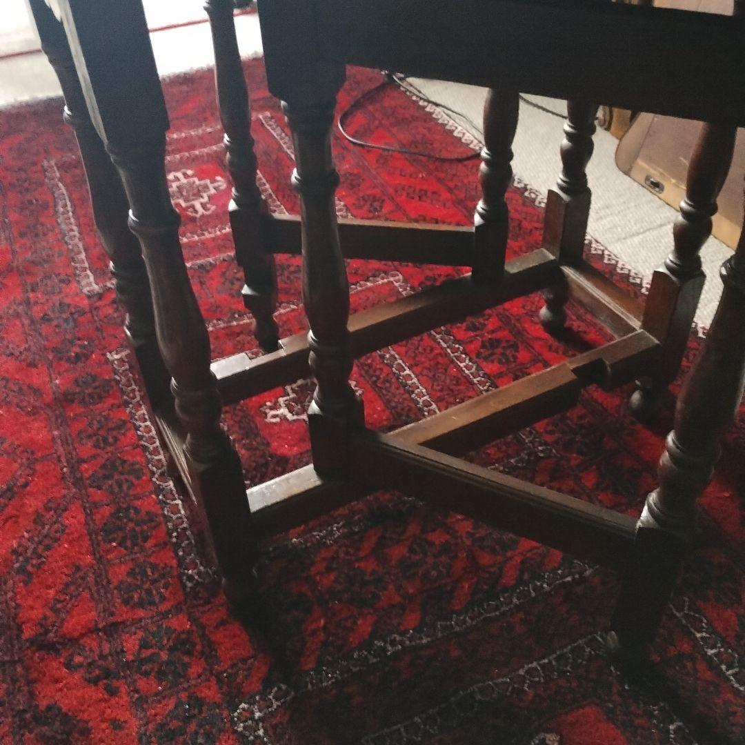 アンティーク　ゲートレッグテーブル　バタフライテーブル　イギリス　英国　小振り