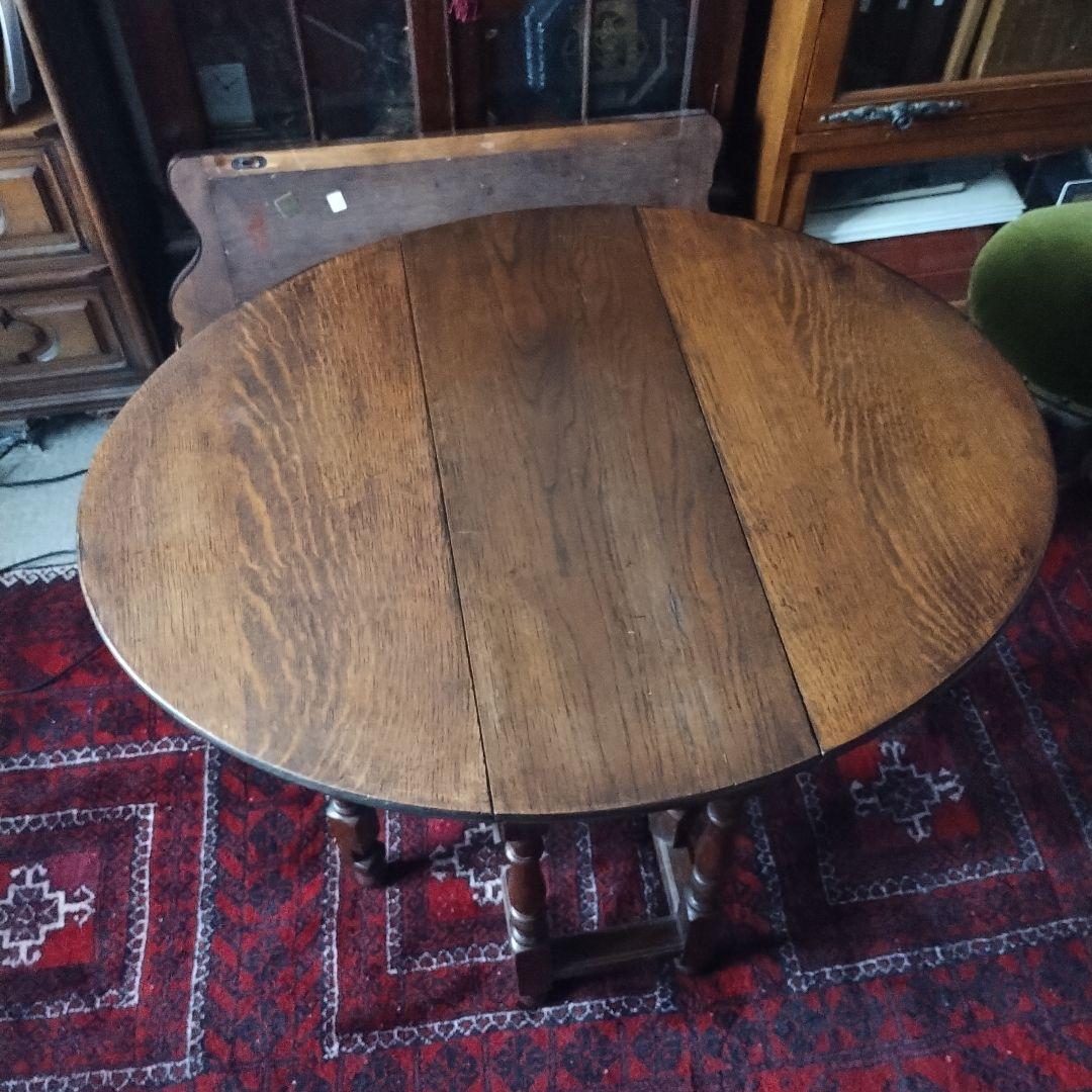 アンティーク　ゲートレッグテーブル　バタフライテーブル　イギリス　英国　小振り