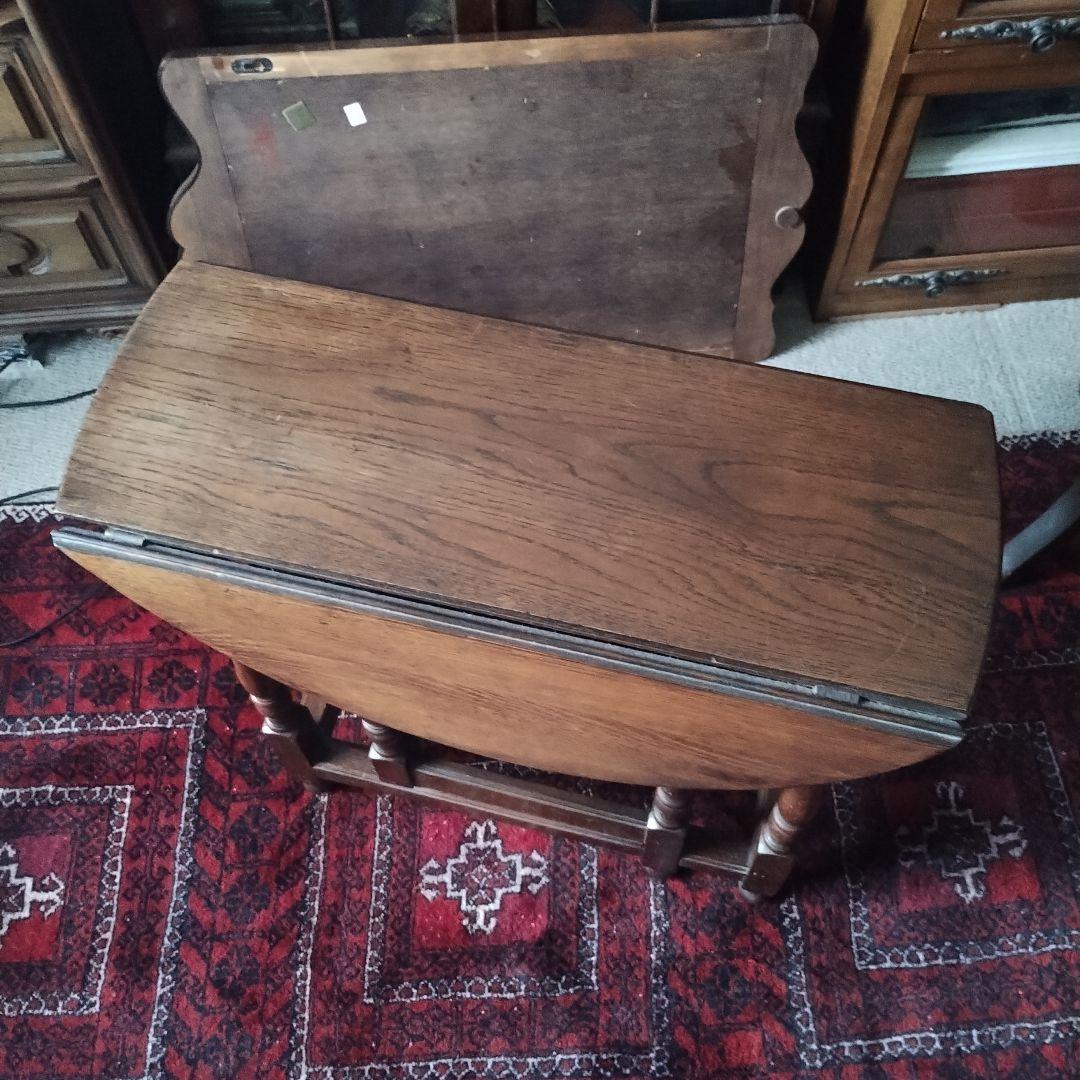 アンティーク　ゲートレッグテーブル　バタフライテーブル　イギリス　英国　小振り