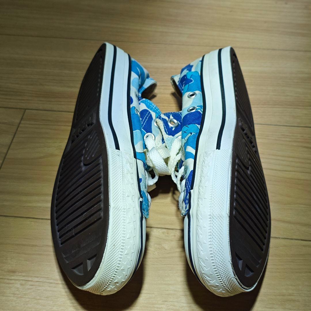 KAWS × BAPE コラボ 迷彩 スニーカー 27cm 青