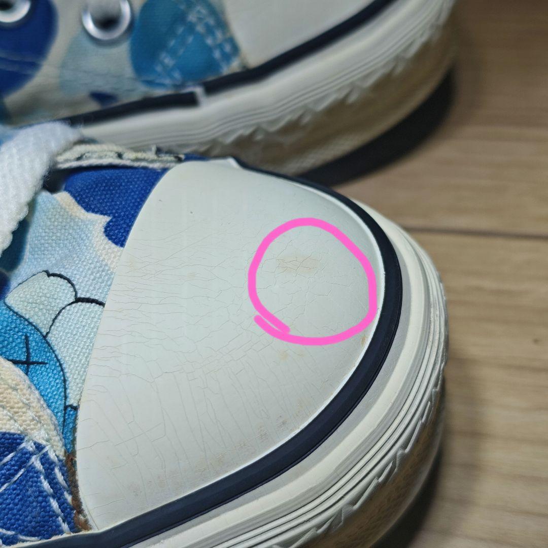 KAWS × BAPE コラボ 迷彩 スニーカー 27cm 青