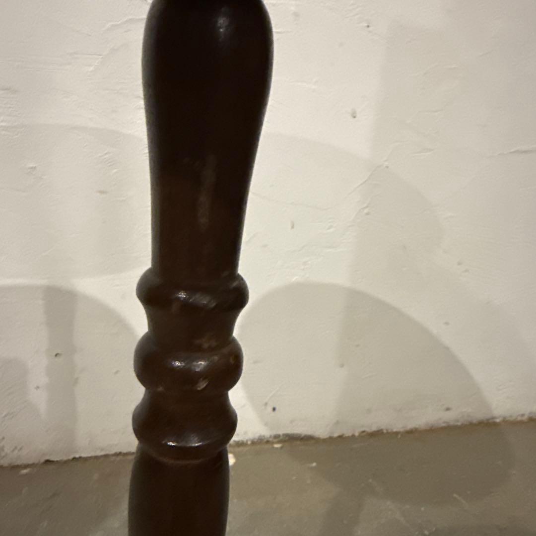 ヴィンテージ　木製サイドテーブル　　ラウンド　花台　2