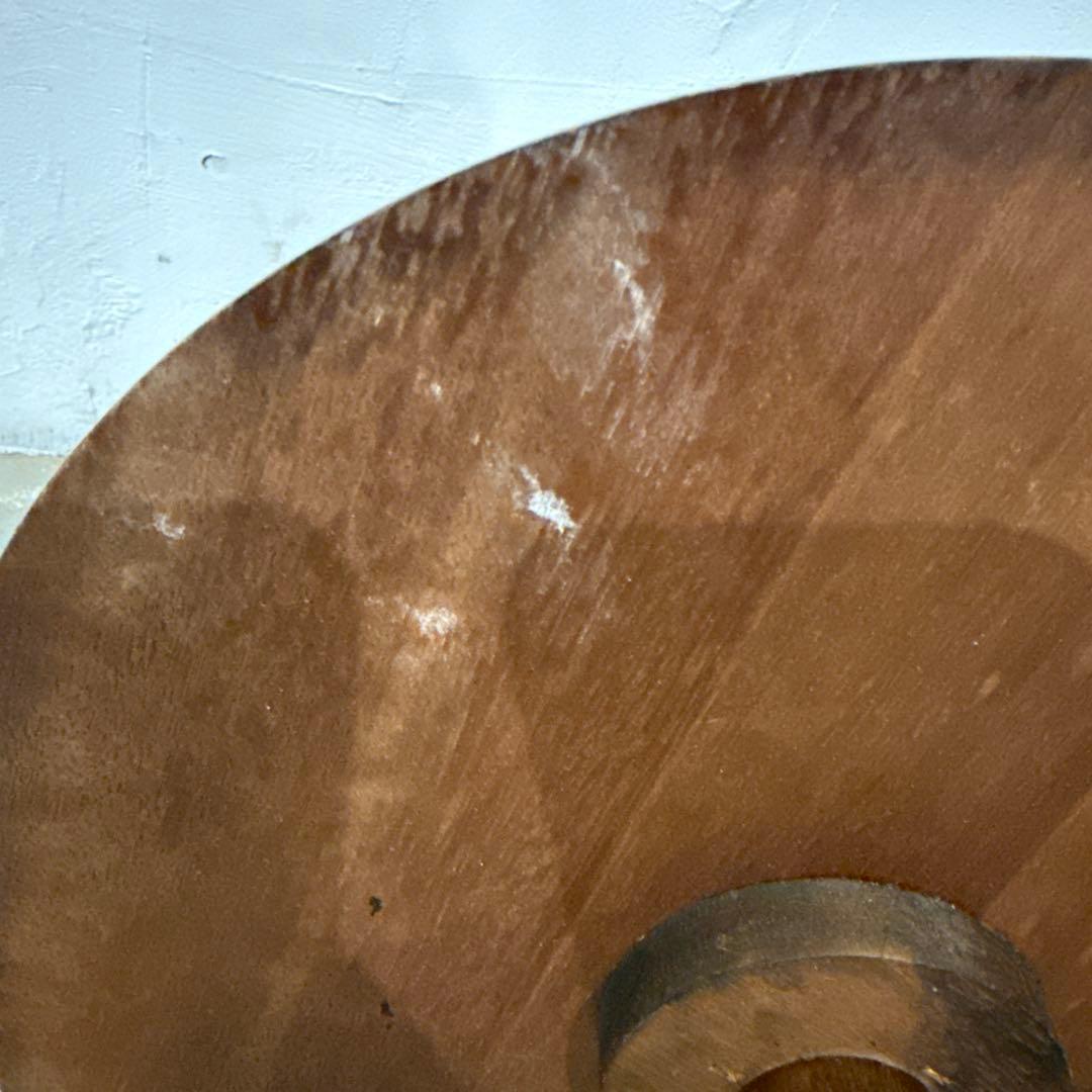 ヴィンテージ　木製サイドテーブル　　ラウンド　花台　2