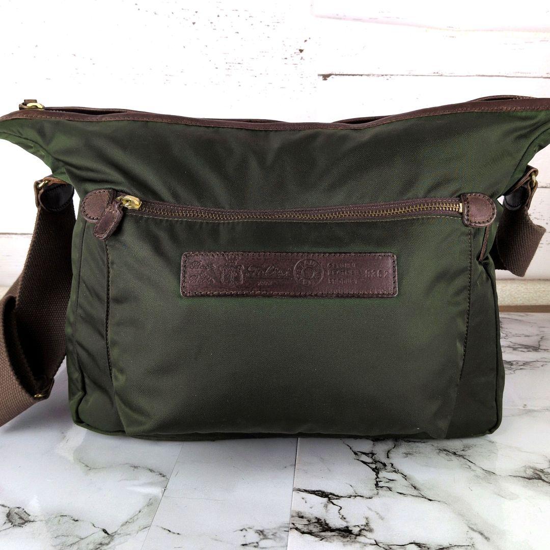 【美品】フェリージ☆9862　ナイロン　レザー　ショルダー　メッセンジャーバッグ