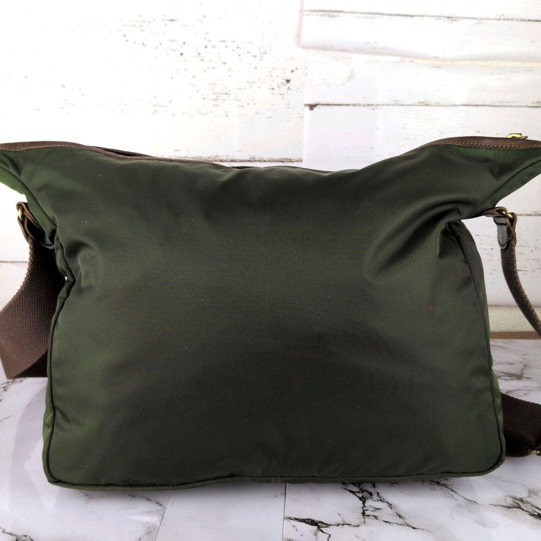 【美品】フェリージ☆9862　ナイロン　レザー　ショルダー　メッセンジャーバッグ