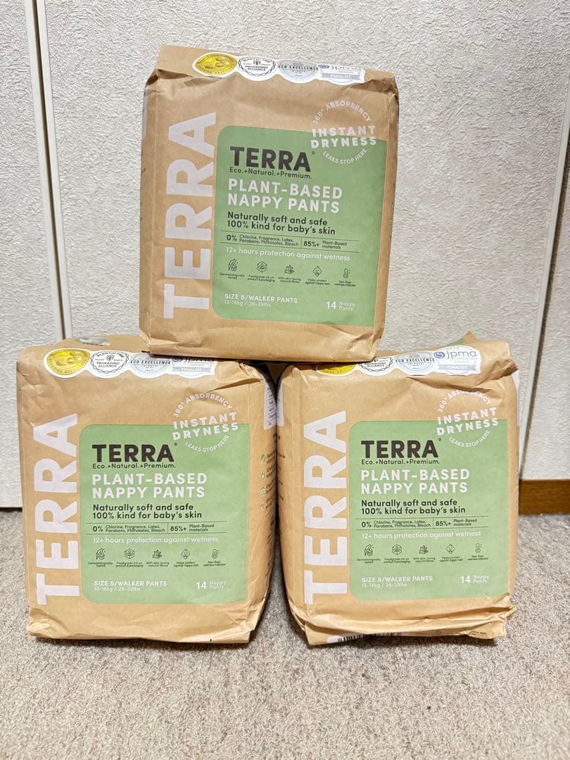 まんまる TERRA 植物由来のオムツ パンツタイプ 6パックセット