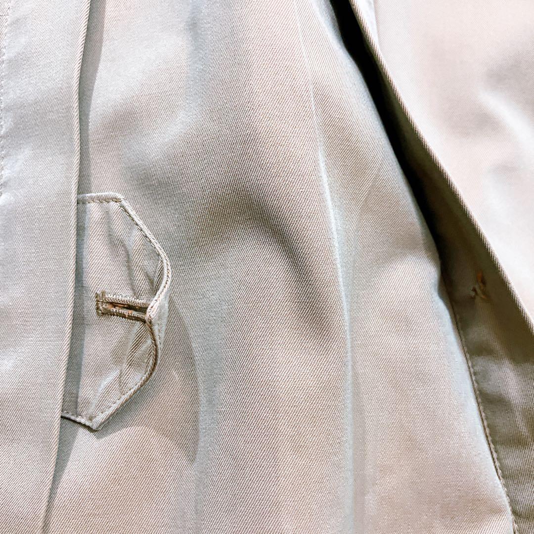 【逸品】バーバリーズ　トレンチコート　玉虫色　ヴィンテージ　ノバチェック　L相当