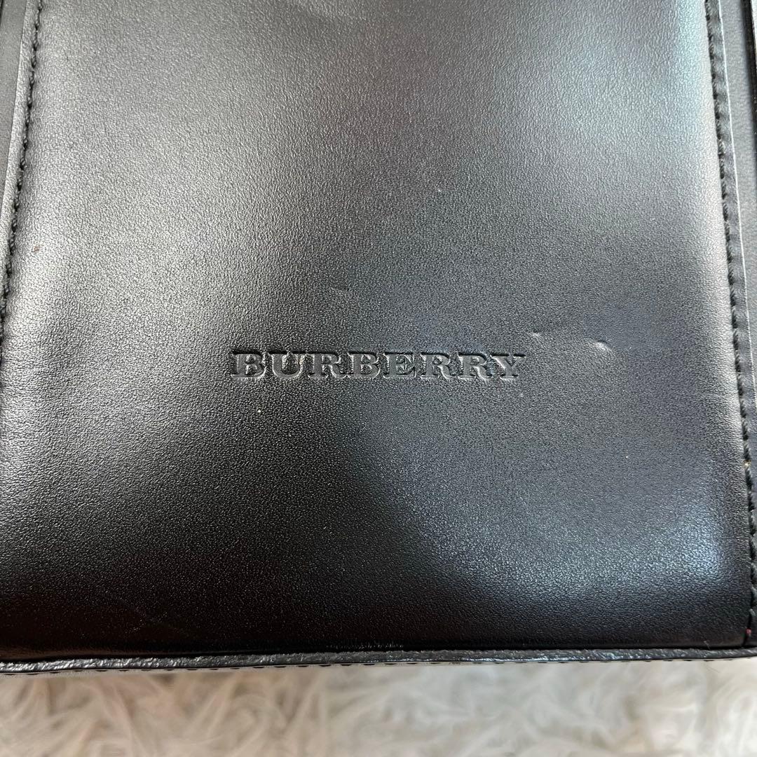 BURBERRY トートバッグ レザー ノバチェック 黒