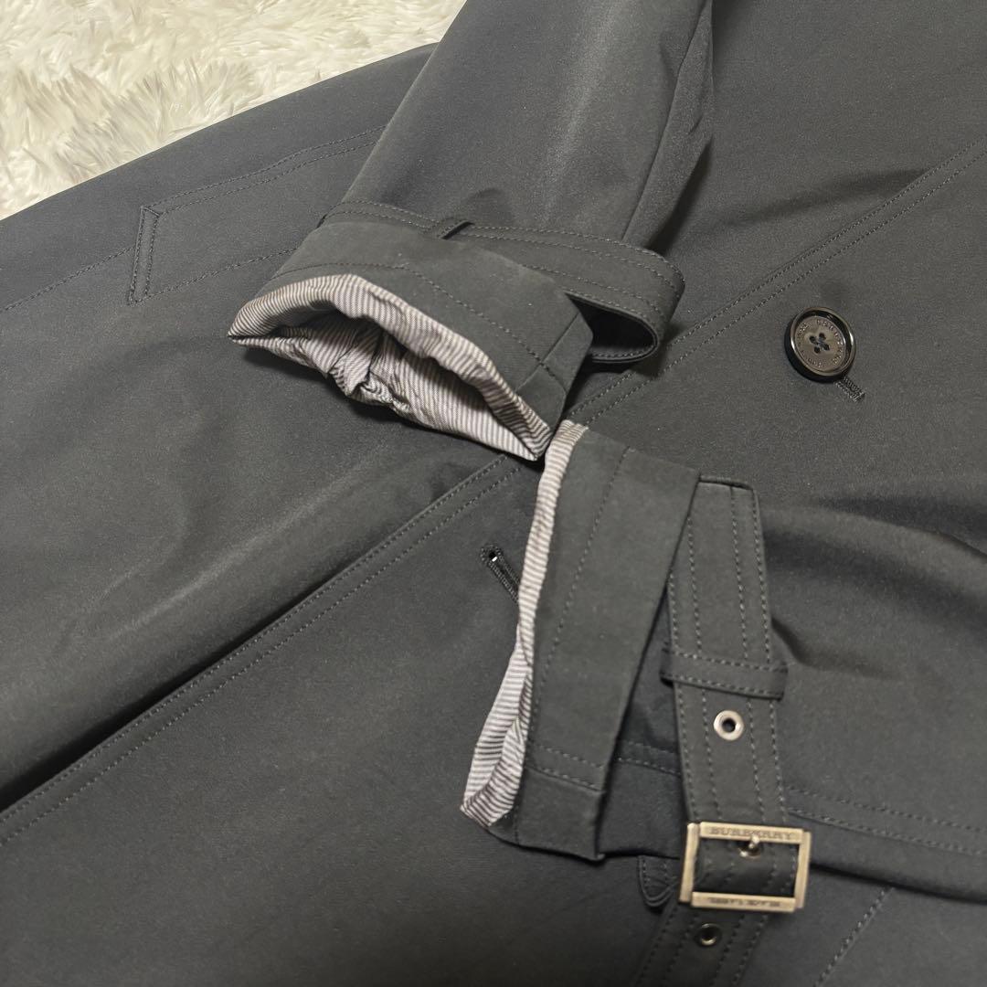 極希少 バーバリーブラックレーベル トレンチコート L ライナー付 ベルト 黒