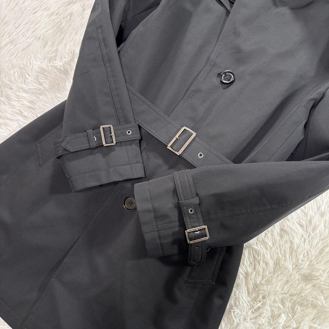 極希少 バーバリーブラックレーベル トレンチコート L ライナー付 ベルト 黒