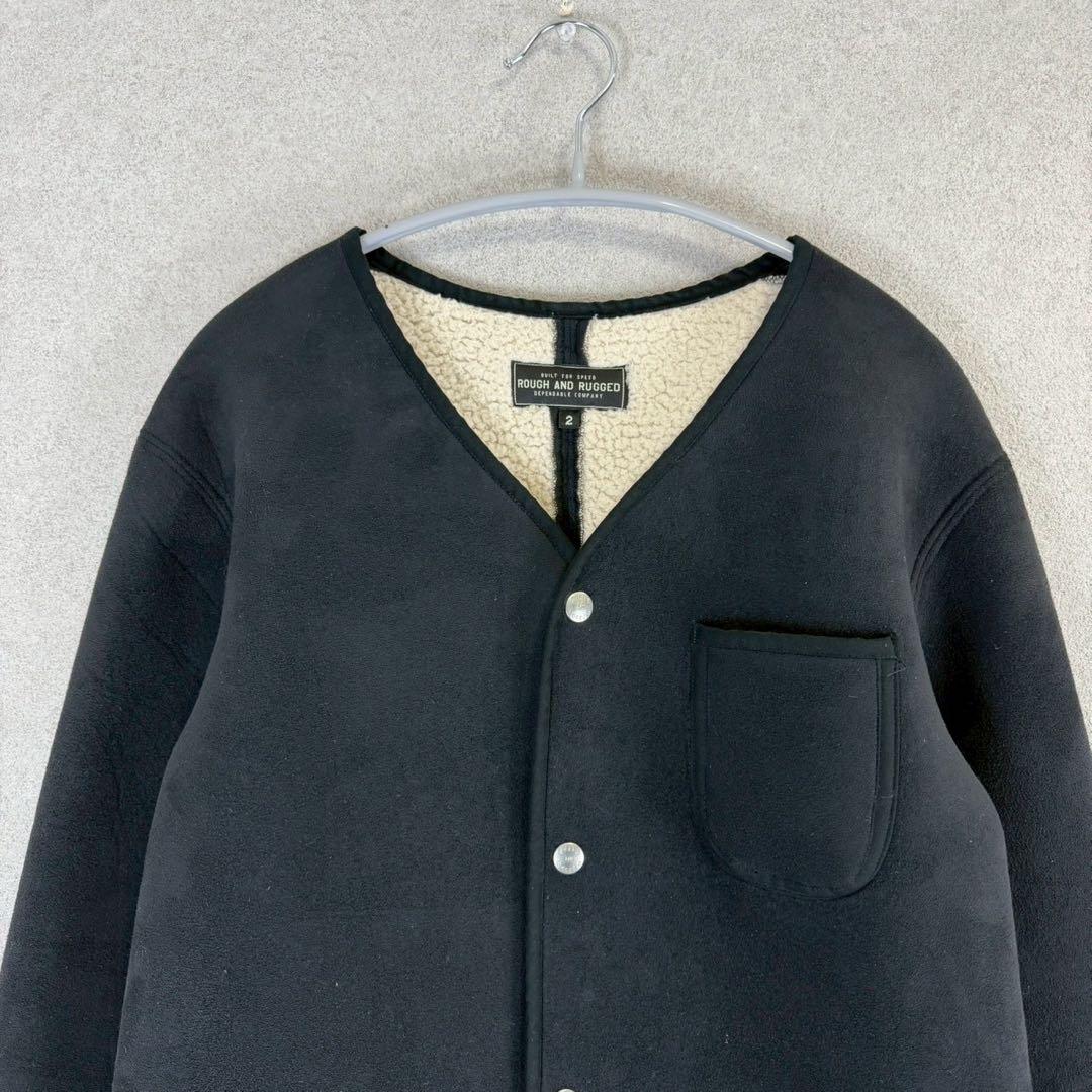 美品 ROUGH AND RUGGED ラフアンドラゲッド ノーカラー