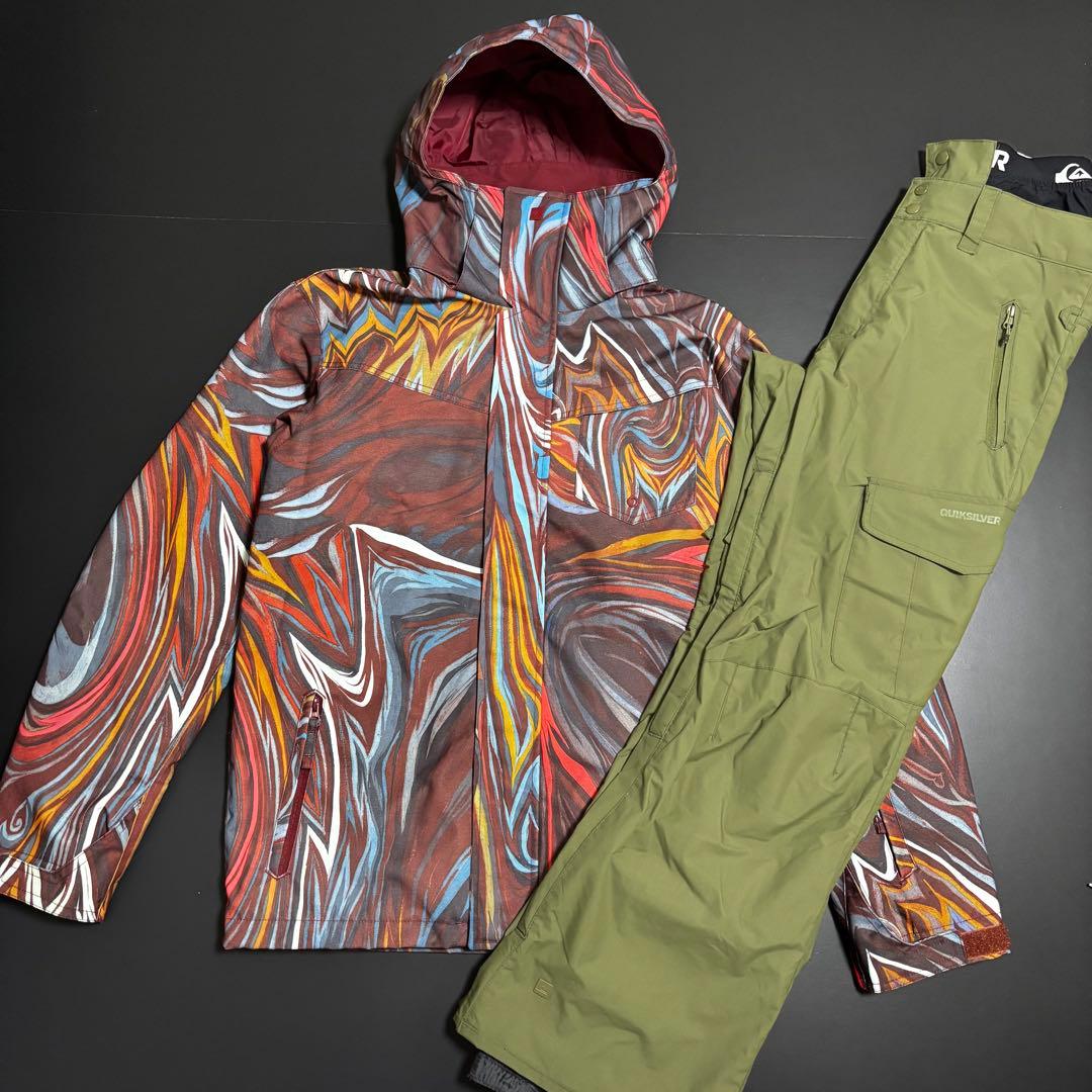 極美品 Quiksilver スノボウェア トラビスライスモデル セットアップS