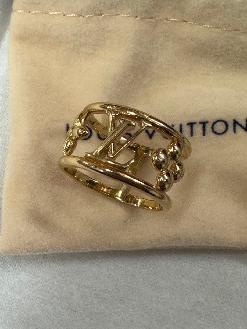 ルイヴィトン　アイコニック フラワー　リング　ゴールド　正規品　Mサイズ