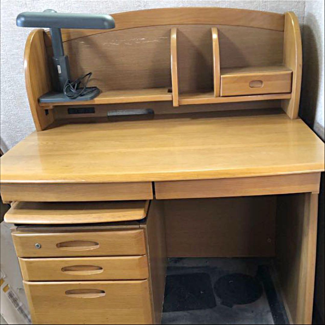 【送料込み】天然木 学習机 勉強机 ② 机