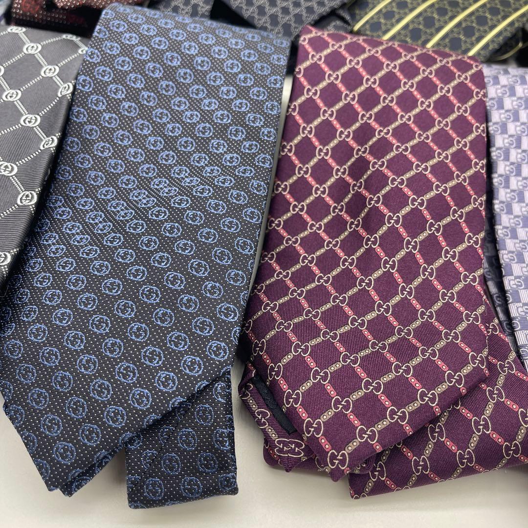 【極美品】Gucci GG ネクタイセット 12本　まとめ売り　ロット　ブランド