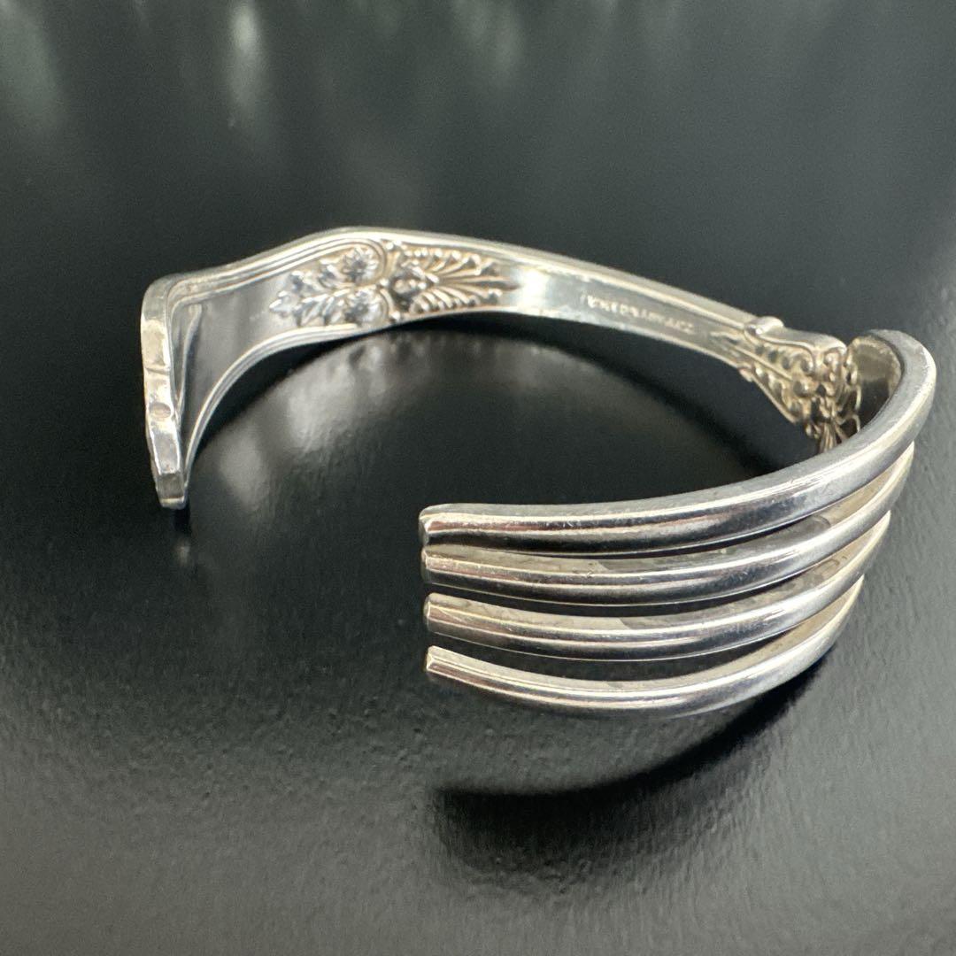 一点物　希少　オールド　ティファニー　ブレス　フォークバングル　シルバー　y2k