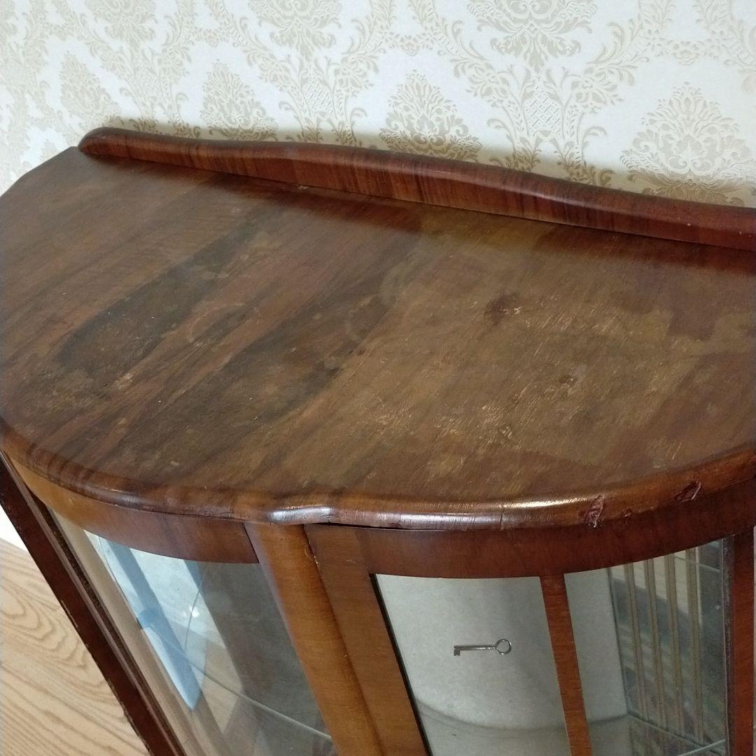 送料込 アンティークキャビネット飾り棚 猫脚