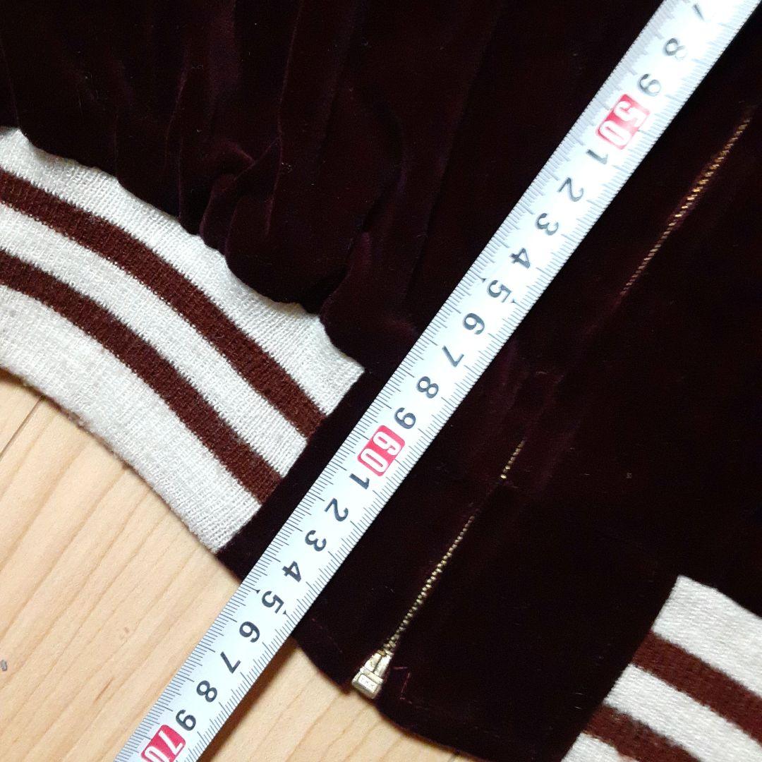 紫ベルベット スカジャン 鷲刺繍