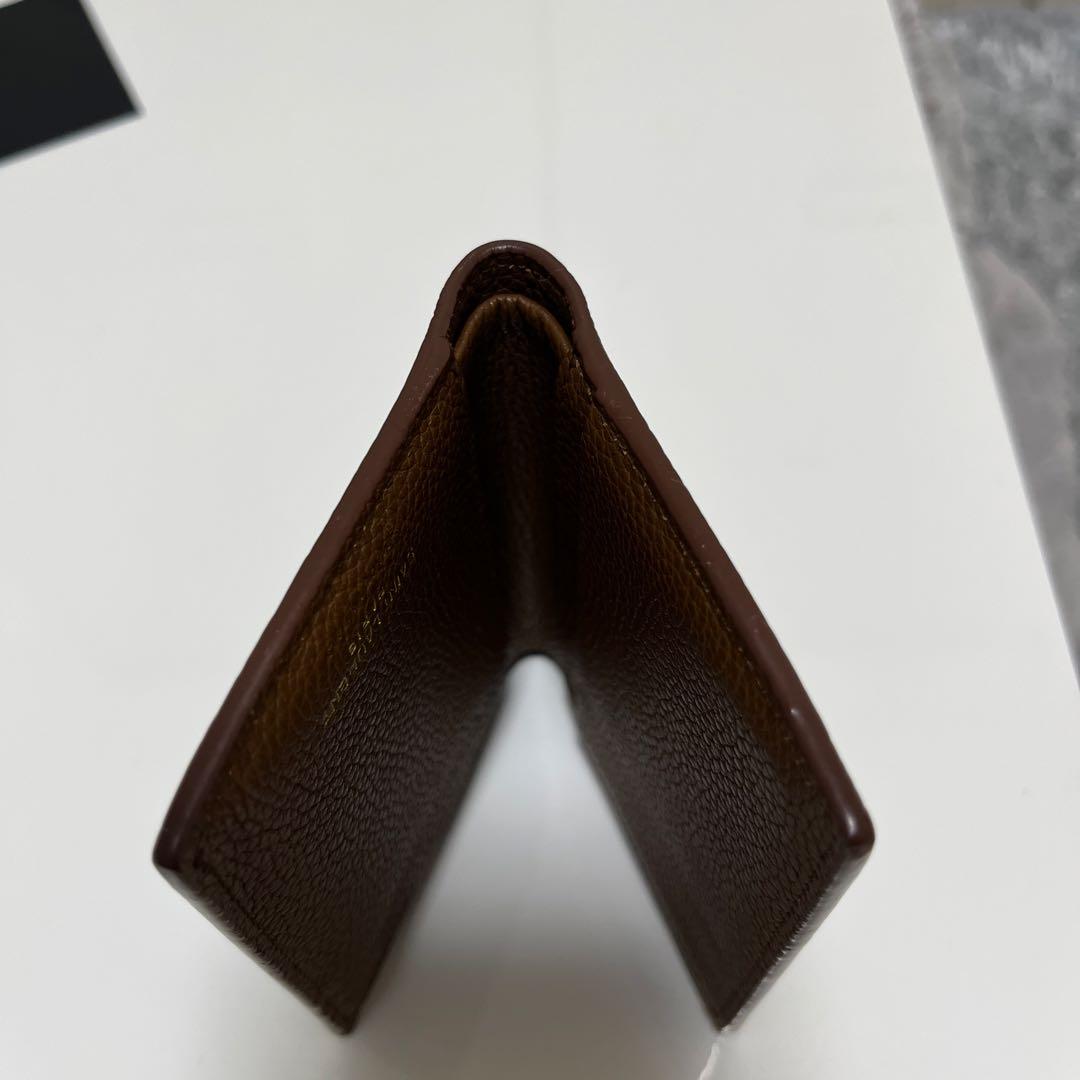 美品 SAINT LAURENT ブラウン 二つ折り財布
